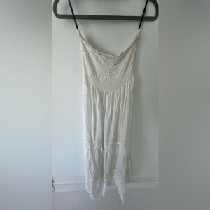 White Forever 21 Strapless Maxi Dress